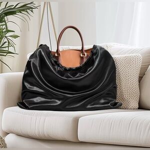 Black Dust Cover Bag for Purses, Shoes, Clothing. Polyester w/Satin Finish